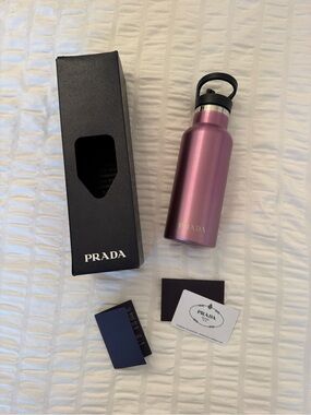 Prada Metallic Pink Insulated Water Bottle